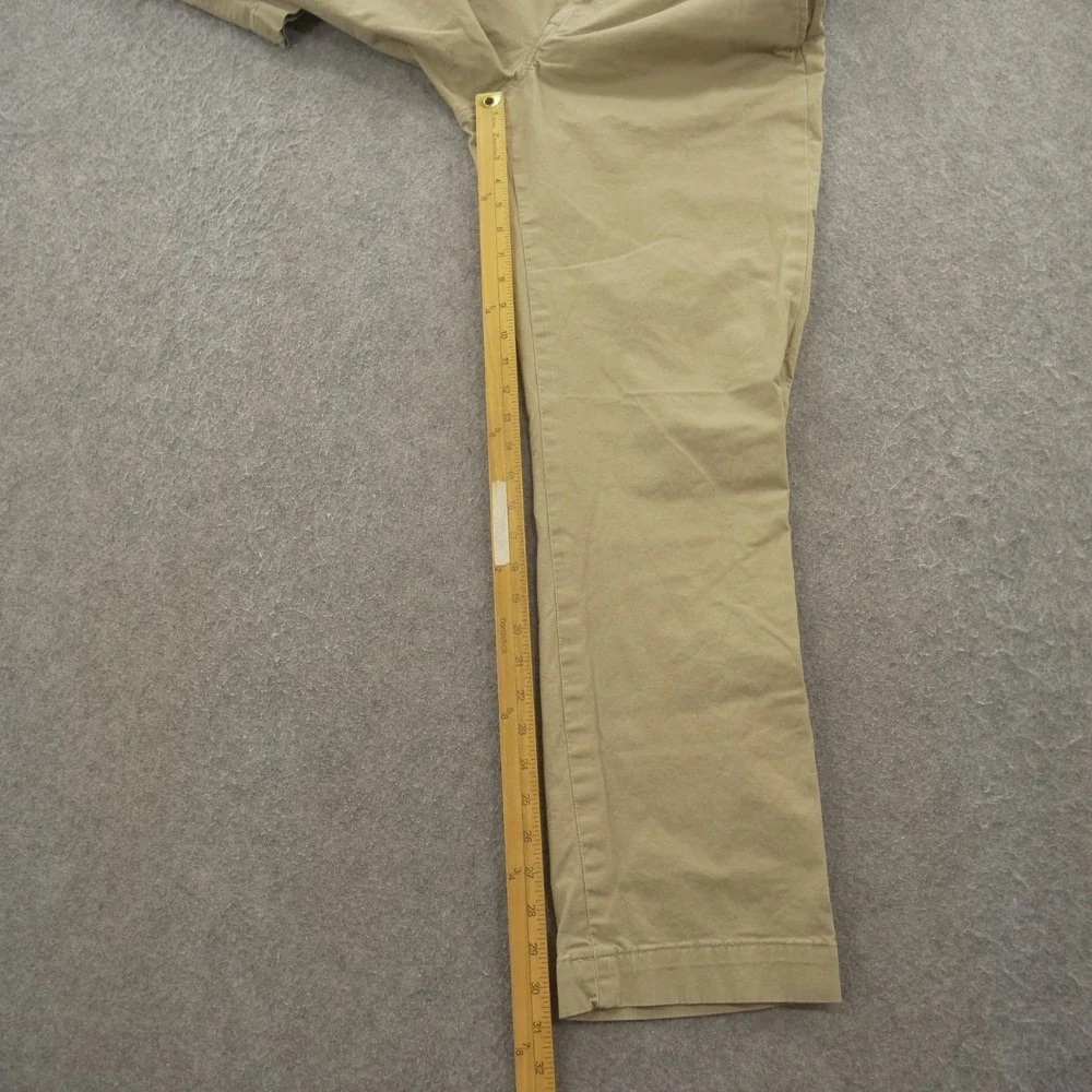 Polo Ralph Lauren Pants Mens 36 Beige Chino Flat Front Golf  Cotton Pony Logo